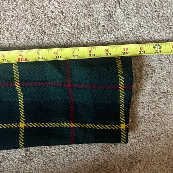 Vtg 90s Wool Blazer & Skirt 2-Pc Suit Size 10 Plaid Academia Professor Holiday - Picture 9 of 16